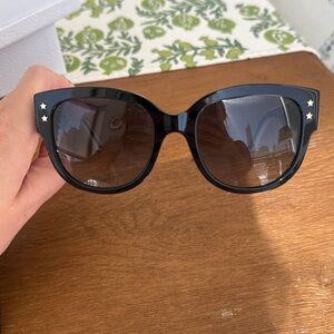 Dior Black Sunglasses with Gold Accents